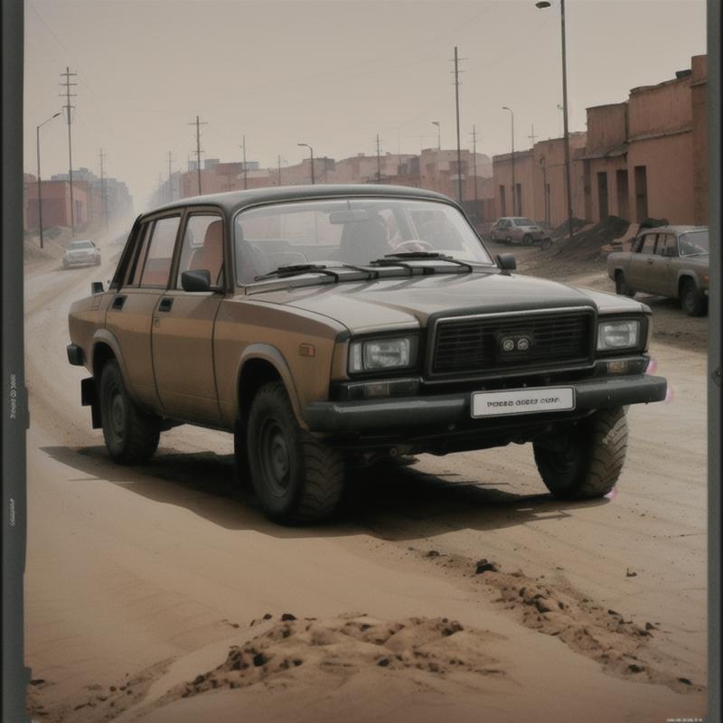 02079-3512527994-poster for movie, lada car in mad max, photo, ((soil and dirt flies out from under the wheels)), against the background of sovie.png